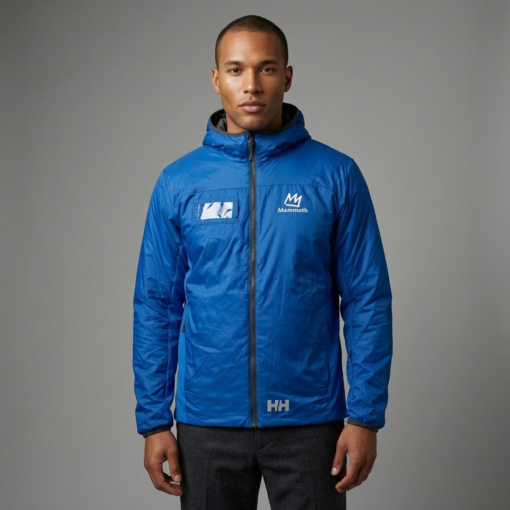 Helly Hansen Mammoth Mens Insulated Hooded Jacket‎ Blue M RECCO